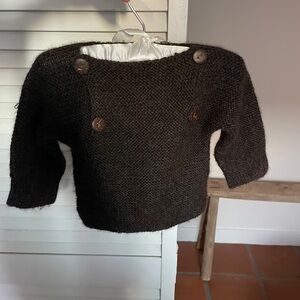 My Alpaca Copenhagen Grey Knit Sweater Newborn Knit Wool 3-6 months
